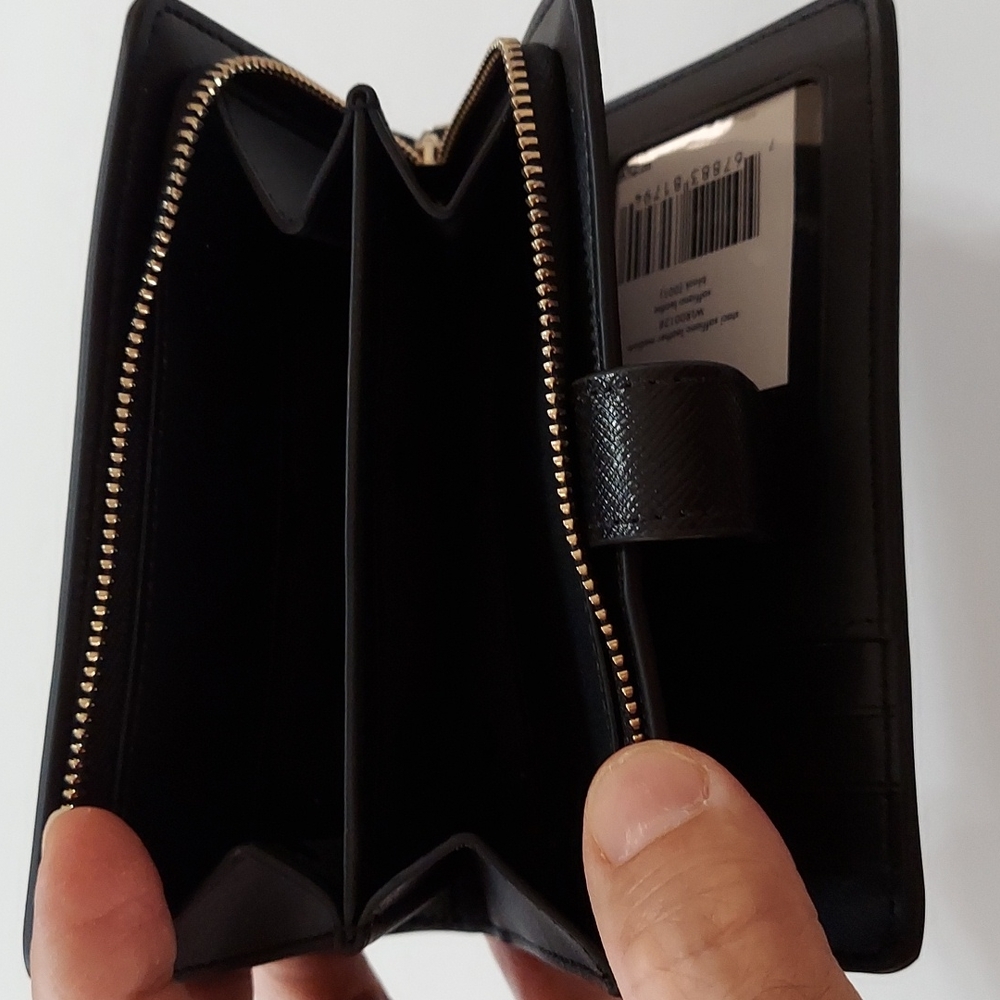 NWT Kate Spade NY Staci ifold Wallet Saffiano Leather Black - Picture 9 of 13